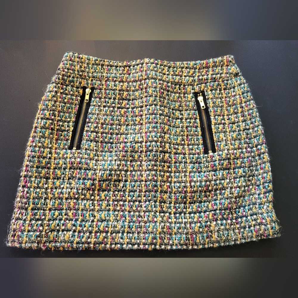 J. Crew tweed mini skirt size 6